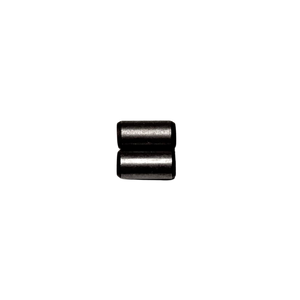 ALX crank case dowel set, 2 pieces, raw silver steel dowel pins shown front-on