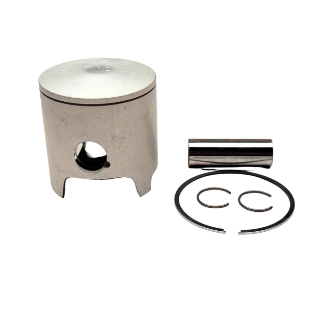 Piston and related parts on a white background