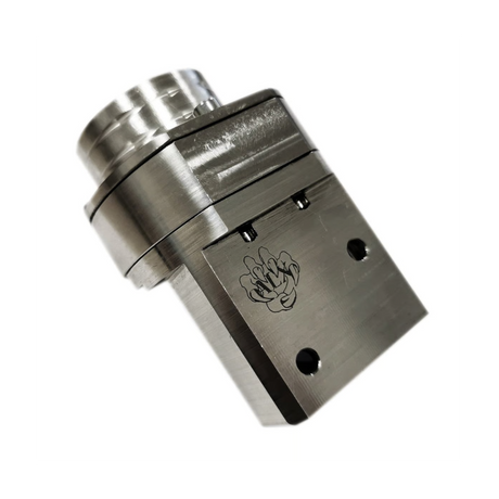 Metal airbox mechanism on a white background