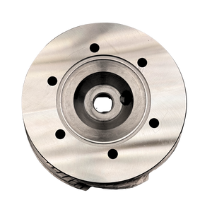 Metallic flange on a white background