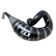 Tuned exhaust pipe with 'ALX' branding on a white background