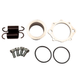 Mechanical parts including springs, washers, and gaskets on a white background