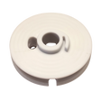 White plastic component on a white background