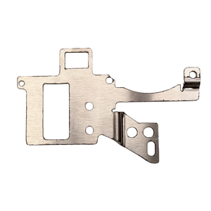 Metallic bracket on a white background