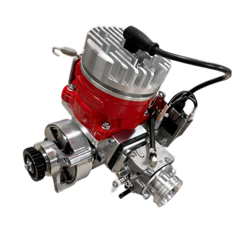 ALX Super 85 Malossi engine kit in raw silver for Primal Dragster