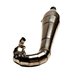 Overhead angle showing the full length of the ALX Big Bore V2 titanium pipe
