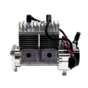 Engine block with components on a white background