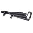 Carbon fiber plate with a checkered pattern on a white background