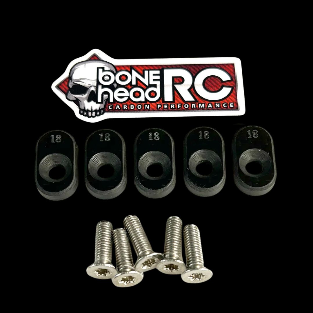 Bonehead Carbon Losi 5ive T V1 Upgraded Engine Mesh Chassis Spacers