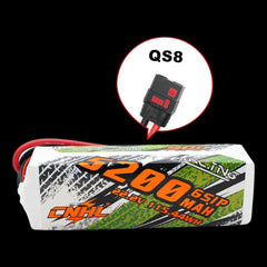 CNHL Racing Series 5200mAh 22.2V 6S 90C Lipo Battery with QS8 Plug