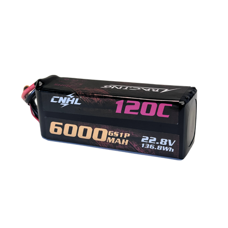 CNHL Racing Series LiHV 6000mAh 22.8V 6S Lipo Battery 120C with XT60 Plug