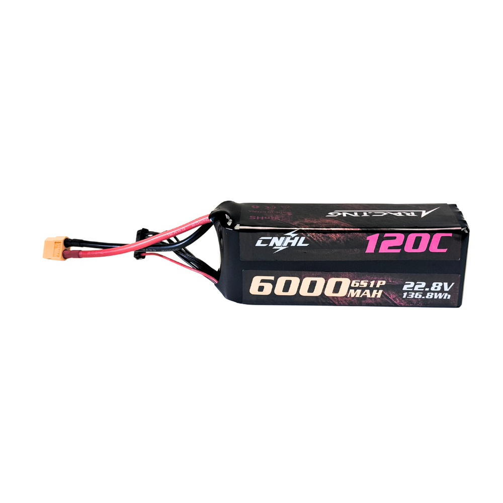 CNHL Racing Series LiHV 6000mAh 22.8V 6S Lipo Battery 120C with XT60 Plug