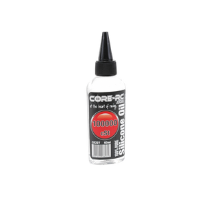 Bottle of Core RC silicone oil with a white background