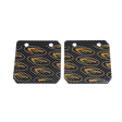 Two carbon fiber patterned car mats with 'RMT Tuning' branding on a white background.