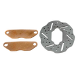 VEKTA brake disc and pads on a white background
