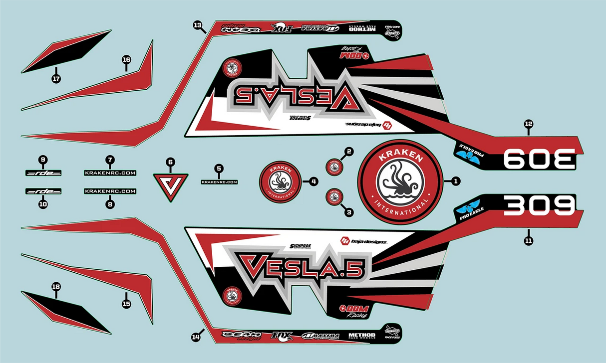 Kraken Vesla Decal set (gas version) KVS152