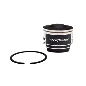 Black cylindrical piston with 'Fujiwara' branding on a white background