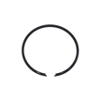 Black metal ring on a white background