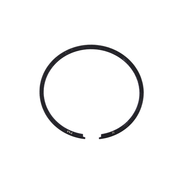 Black metal ring on a white background