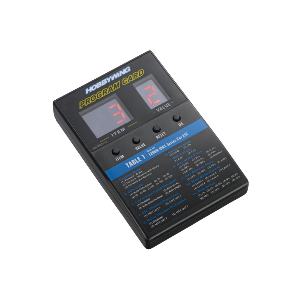 Hobbywing LED Program Card EZ Run ESC [HWI30501003]