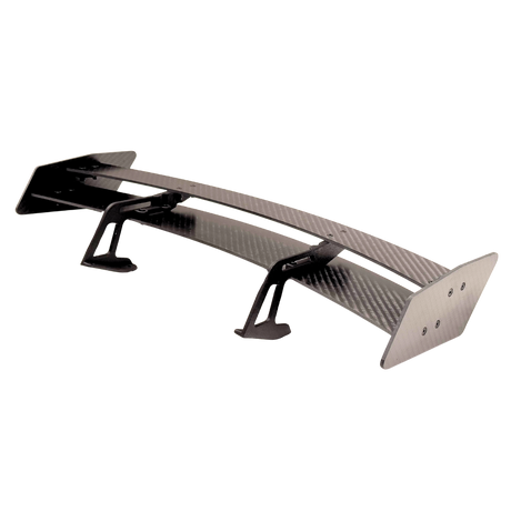 Carbon fiber car winglet on a white background