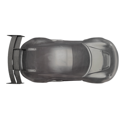Top-down view of a futuristic vehicle on a white background