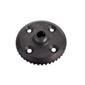 Black gear on a white background