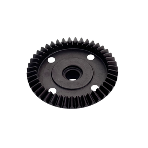Black gear on a white background