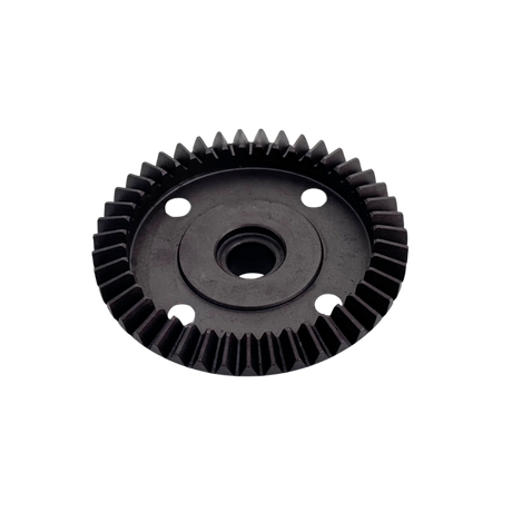 Black gear on a white background