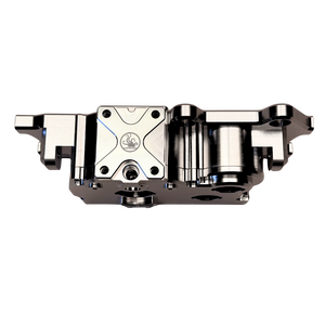 Metal mechanical component on a white background