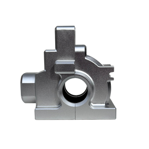 Metal mechanical component on a white background