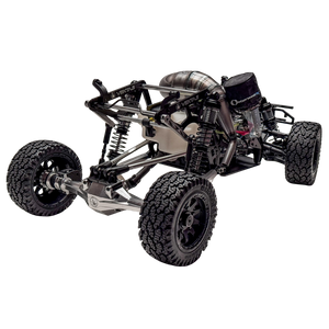 Model of a remote control car chassis on a white background