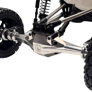 Close-up of a truck suspension system on a white background