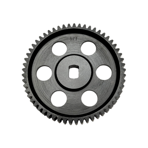 Metal gear with teeth on a white background