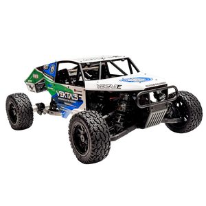 Model of a remote control off-road vehicle with visible branding on a white background