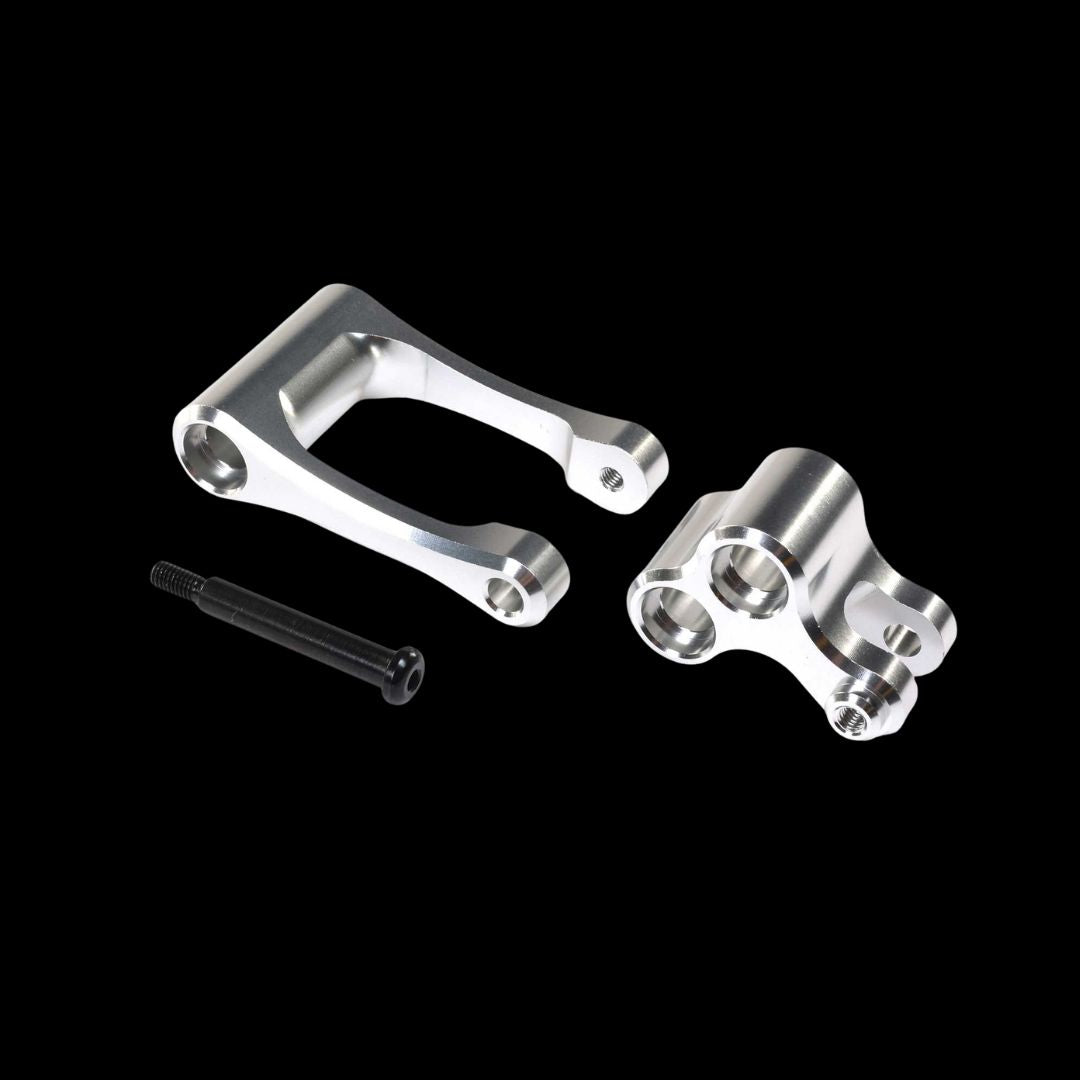 Aluminum Knuckle & Pull Rod, Silver: Promoto-MXZ-LOS364001
