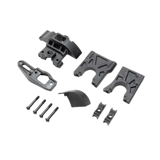 Losi 5IVE-T 3.0 center differential mount set with plastic brackets and hardware, LOS-4327