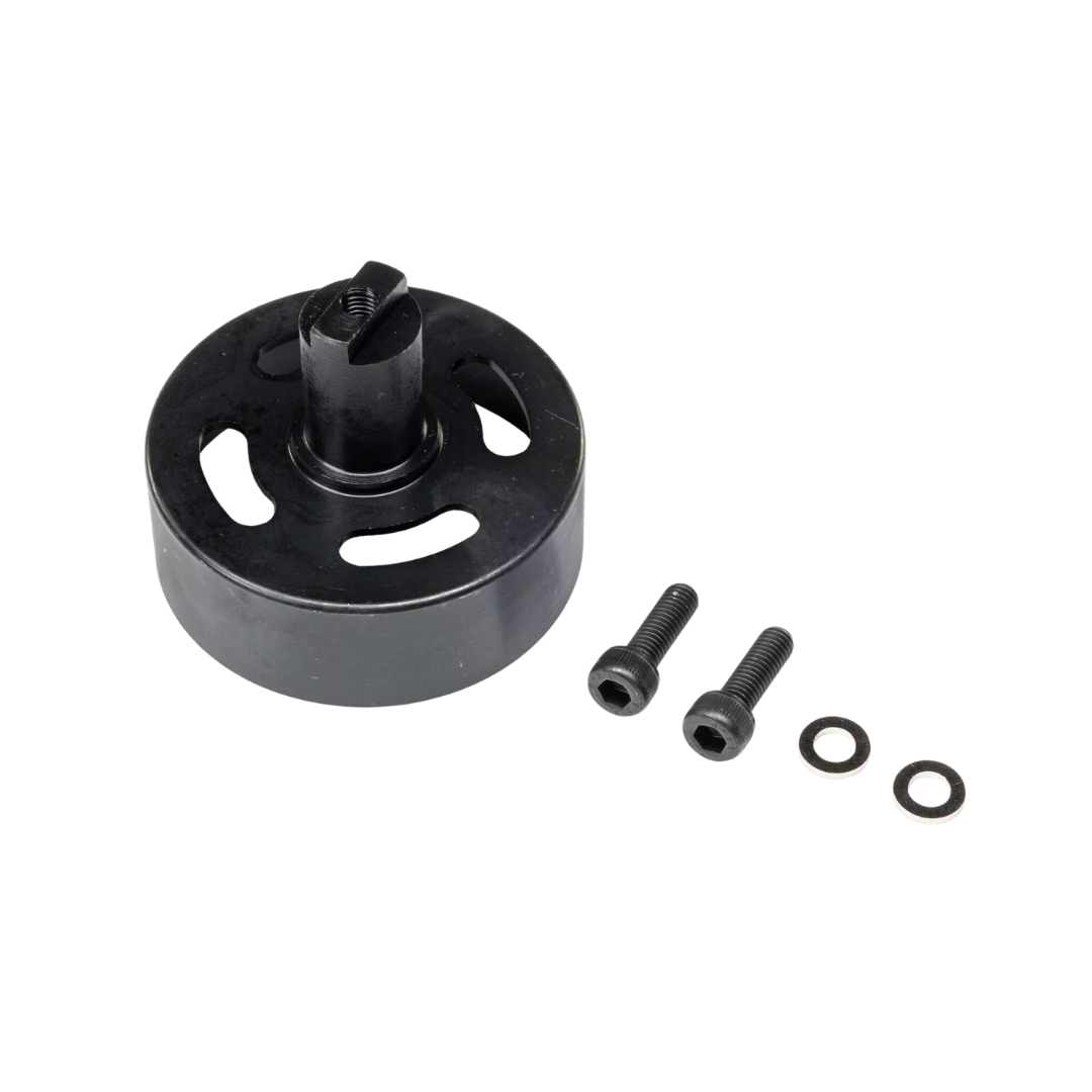 Losi 5IVE-T 3.0 clutch bell with mounting screws and washers, LOS-4148
