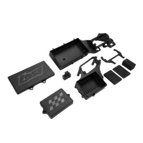 Losi 5IVE-T 3.0 radio tray set with battery box, covers and foam padding, LOS-4164
