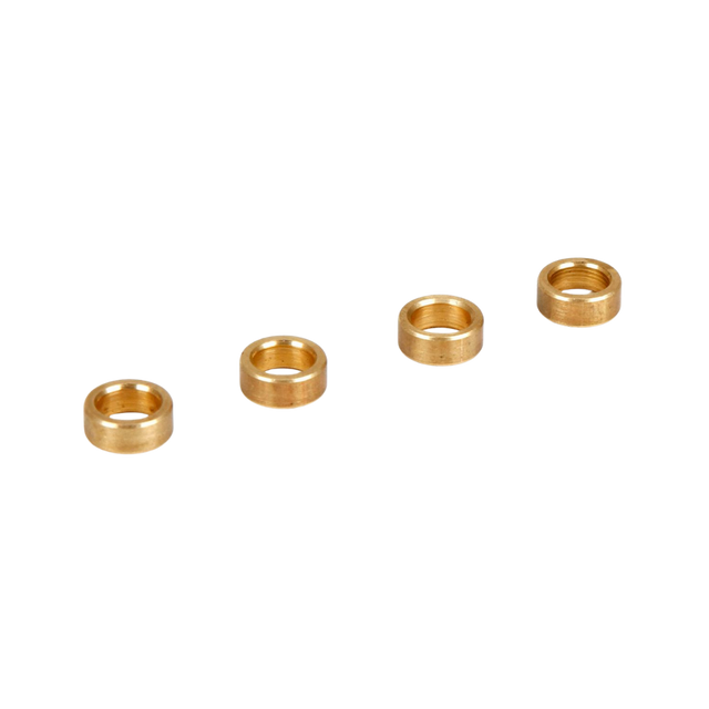 Four brass bushings