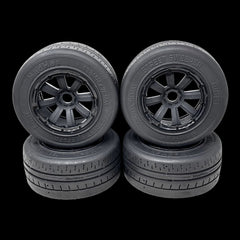 Mad Max 188x78mm Belted Wide Street Sweeper Tyre Wheel Set (4)