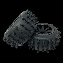 Pair of Mad Max Super Hog V2 Rear 186mm Spike Wheel/Tyres (2)
