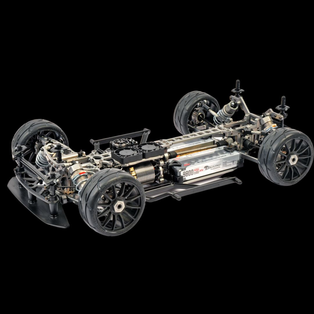 MCD OCTOX Ultimate front three quarter chassis view without body with tires