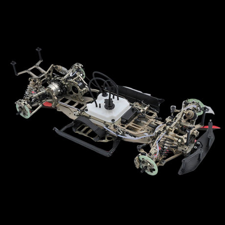 MCD Racing Duox against a black background without body engine or tires