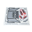 Model of a four-wheeled drive buggy with branding on a white background