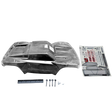 Car body kit with tools and instructions on a white background