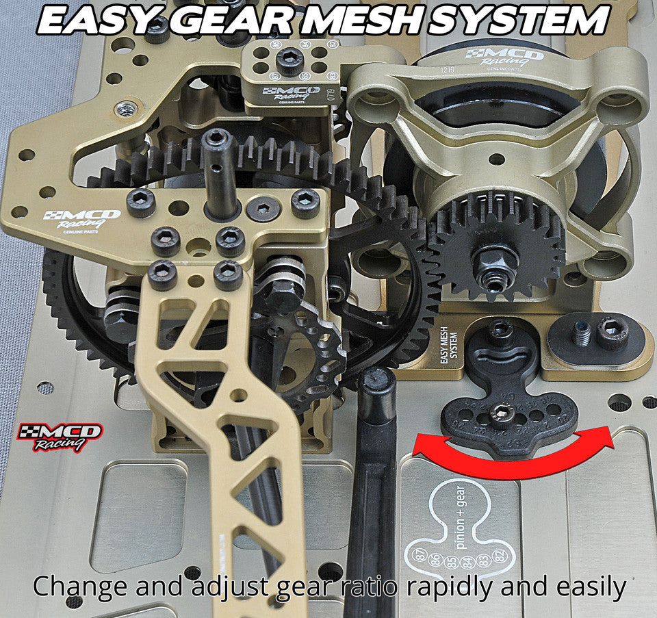 MCD Exclusive easy gear mesh system