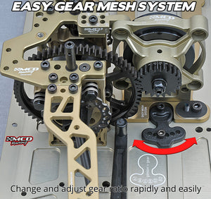 MCD Exclusive easy gear mesh system