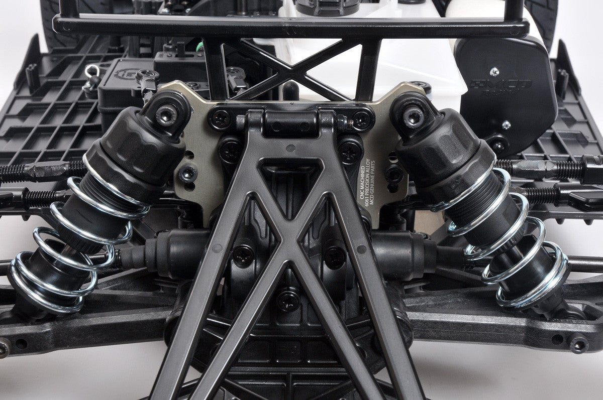 Close up focus view of the front shock tower MCD XR5 Rally
