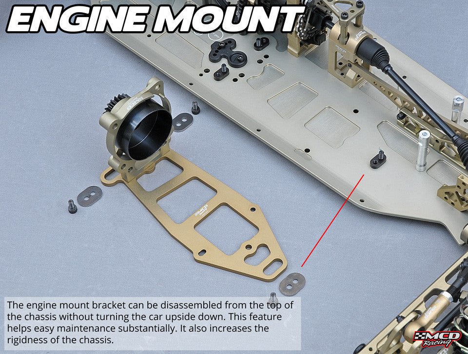 MCD Removable engine mount for easy assembly